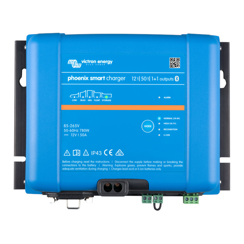 Phoenix Smart IP43 lādētājs 12V 50A (1+1 izeja) 120-240V, PSC125051095 Phoenix Smart IP43 lādētājs 12V 50A (1+1 izeja) 120-240V, PSC125051095