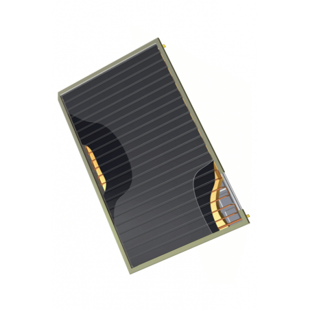 Flat TS 500 solar collector, union nut connections