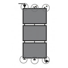 Connection kit for solar collectors TS400 or TS400H