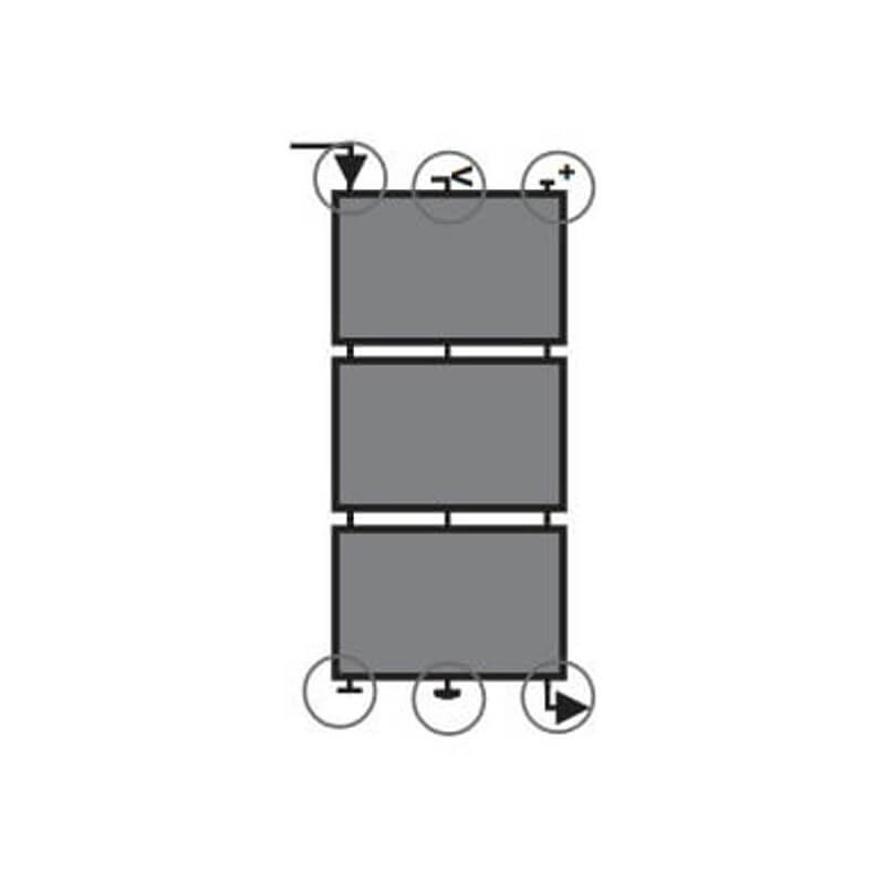 Connection kit for solar collectors TS400 or TS400H
