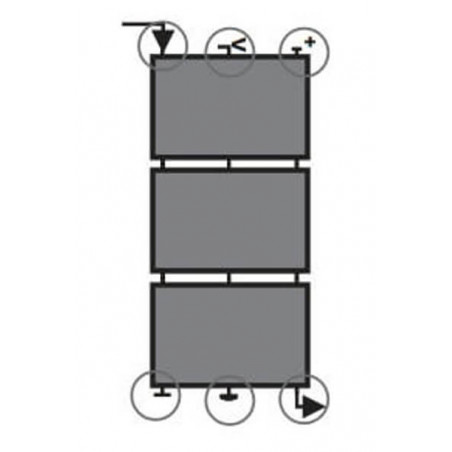 Connection kit for solar collectors TS400 or TS400H
