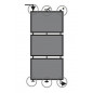 Connection kit for solar collectors TS400 or TS400H