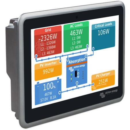 Ekrano GX komunikāciju centrs ar ekrānu Victron Energy, BPP900480100