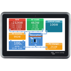 Ekrano GX komunikāciju centrs ar ekrānu Victron Energy, BPP900480100