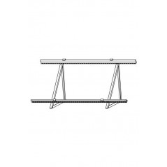 Horizontal support structure, 1 Thermo|Solar solar collector TS330