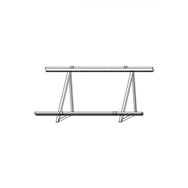 Horizontal support structure, 1 Thermo|Solar solar collector TS330