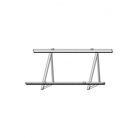 Horizontal support structure, 1 Thermo|Solar solar collector TS330