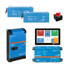 Set DEUS-10kWh-5kVA with 10kWh LFP battery and MultiPlus-II 48V 5000VA