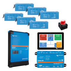 Komplekts DEUS-30kWh-5kVA ar 30kWh LFP akumulatoru un MultiPlus-II 48V 5000VA