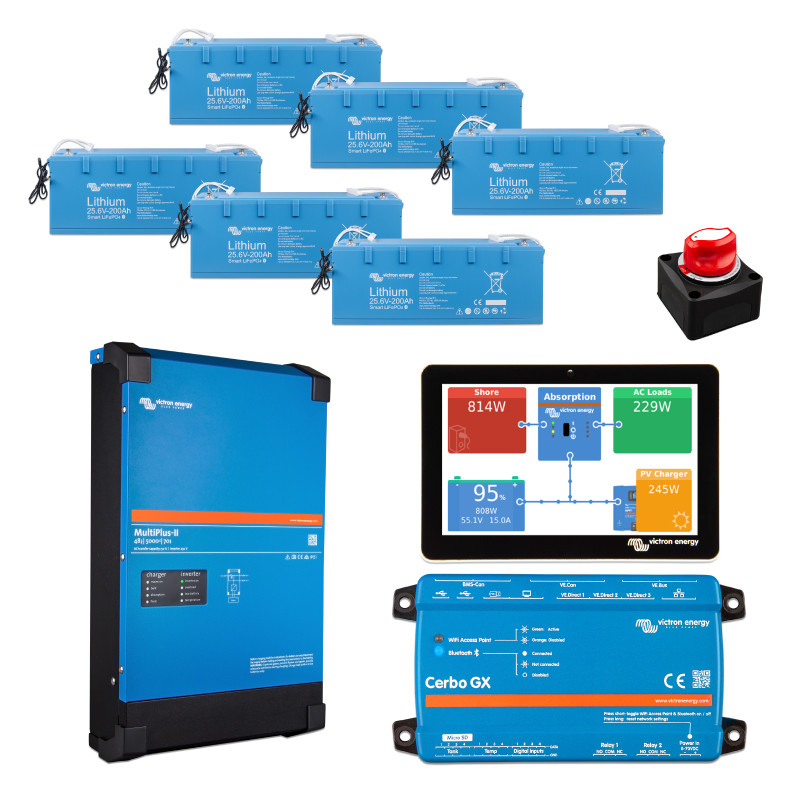 Set DEUS-30kWh-5kVA with 30kWh LFP battery and MultiPlus-II 48V 5000VA Set DEUS-30kWh-5kVA with 30kWh LFP battery and MultiPlus-II 48V 5000VA