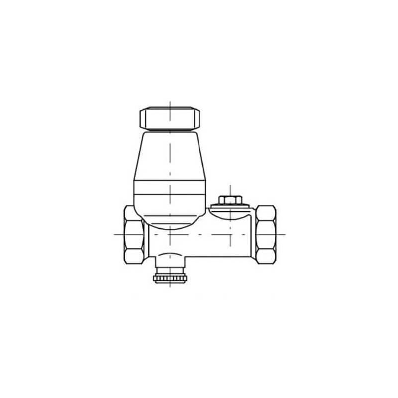 Drošības vārsts T-1847, 3/4, 6 bar ar pretvārstu