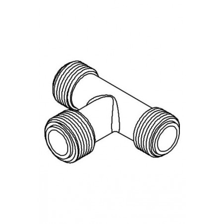 Stainless steel T-connection with outer threads TV G 1 inch