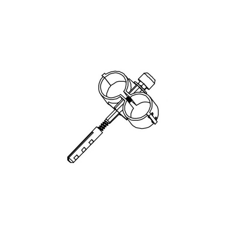 Fixer for 2 stainless steel pipes