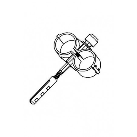 Fixer for 2 stainless steel pipes