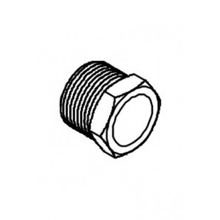 Connection for stainless steel pipe DN20 to 1 inch outer thread