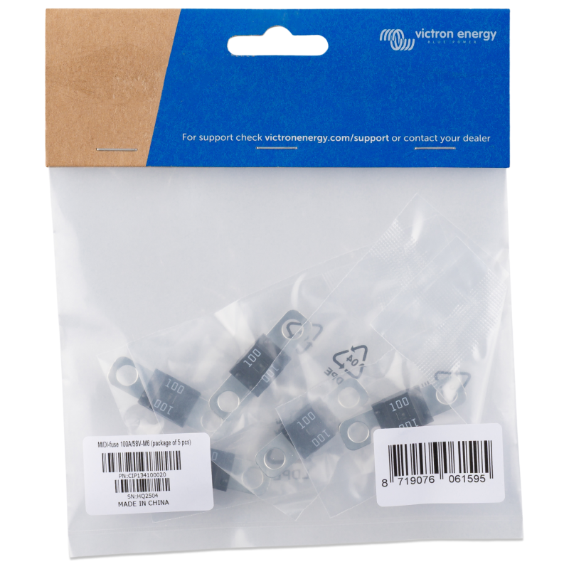 MIDI-fuse 100A/58V-M6 (package of 5 pcs), CIP134100020, Victron Energy