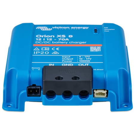Victron Orion XS 12/12-70A DC-DC lādētājs — priekšskats