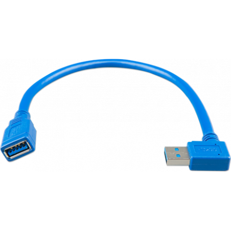 USB pagarinājuma kabelis 0,3m vienā pusē taisns leņķis pa labi