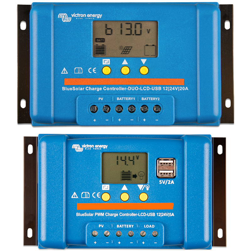 BlueSolar PWM-LCDandUSB uzlādes kontrolieris 48V-30A