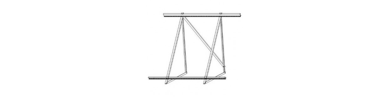 Load-bearing structures for solar panel and solar collector systems